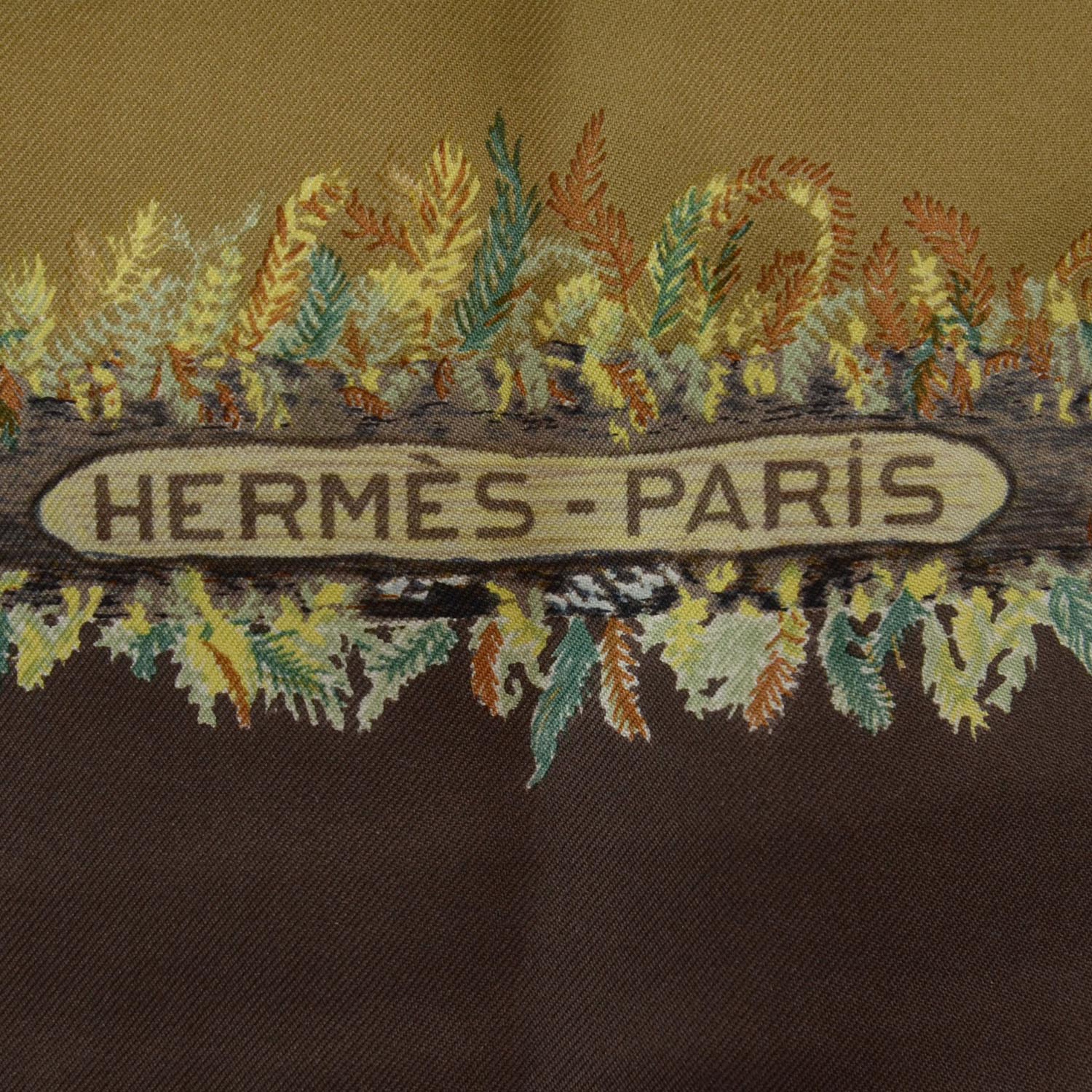 Hermes Silk Champignons Scarf 90 5 of 5
