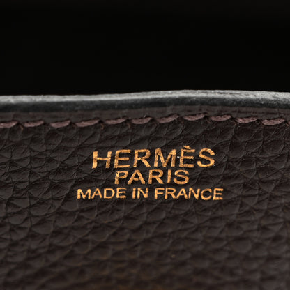 Hermes Taurillon Clemence Birkin 30 Chocolate 6 of 12