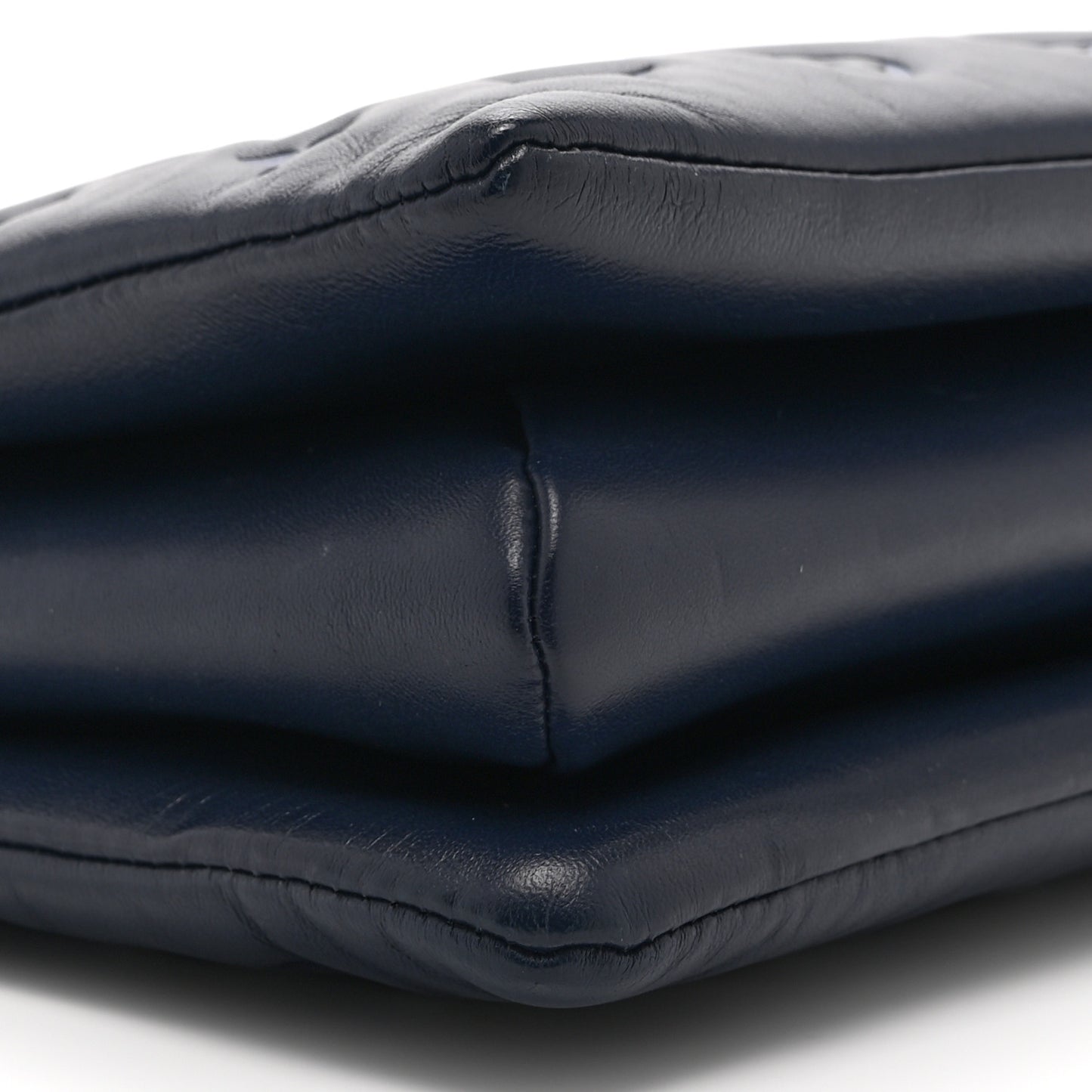 Lambskin Embossed Monogram Coussin PM Denim Blue