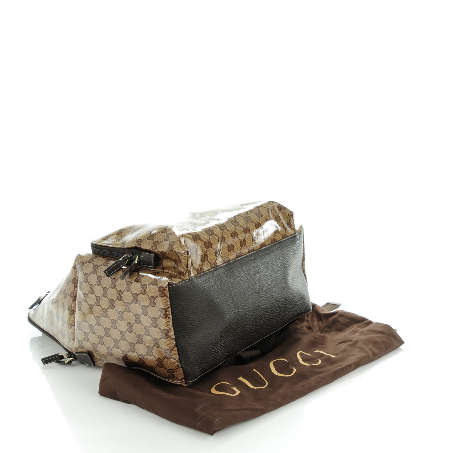 Crystal Monogram Backpack Dark Brown