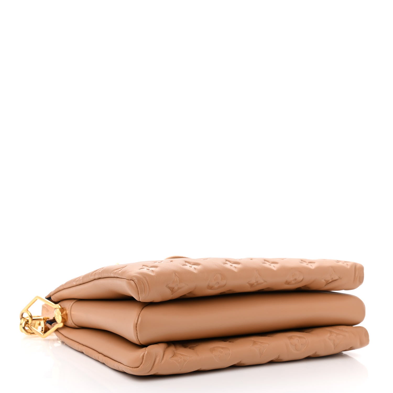 Louis Vuitton Lambskin Embossed Monogram Coussin PM Camel 4 of 10