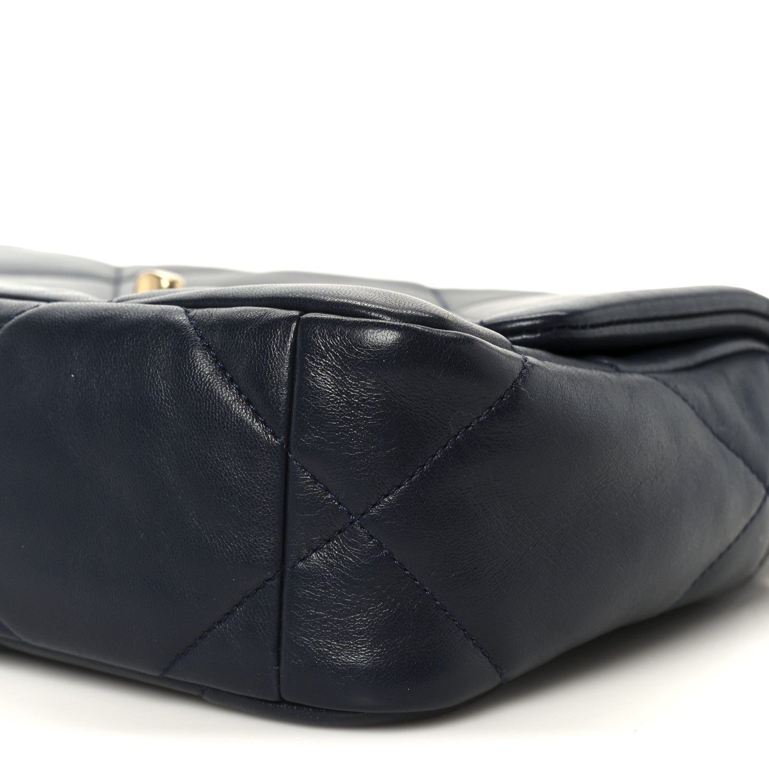 Chanel Lambskin Quilted Medium Chanel 19 Flap Navy Blue 10 of 11
