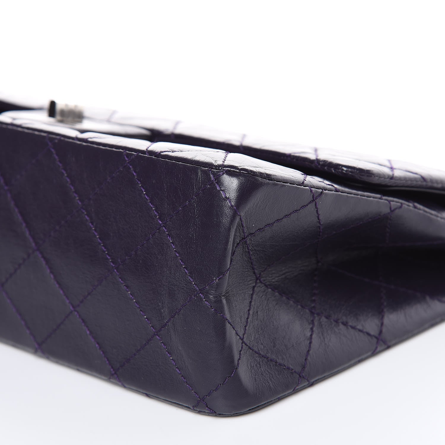 Chanel Aged Calfskin Quilted 2.55 Reissue 227 Flap Dark Purple 6 of 12