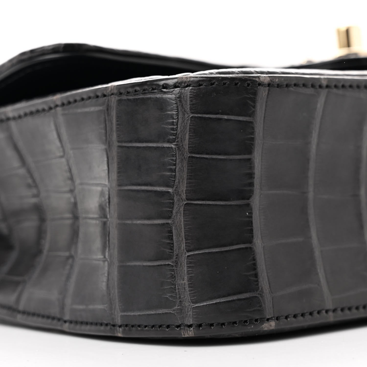 Chanel Shiny Alligator Mini Rectangular Flap Black 9 of 10
