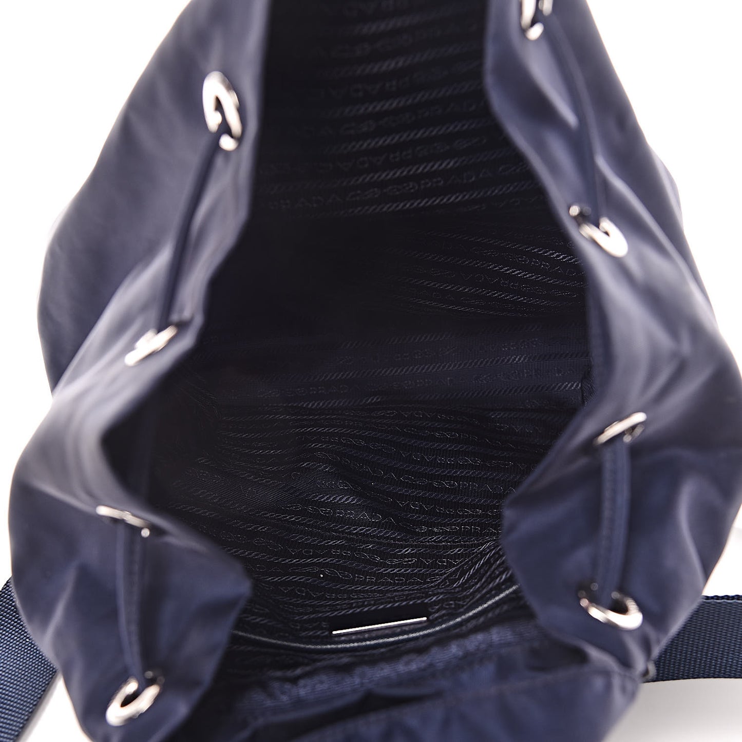 Nylon Vela Saffiano Medium Cinch Backpack Baltico