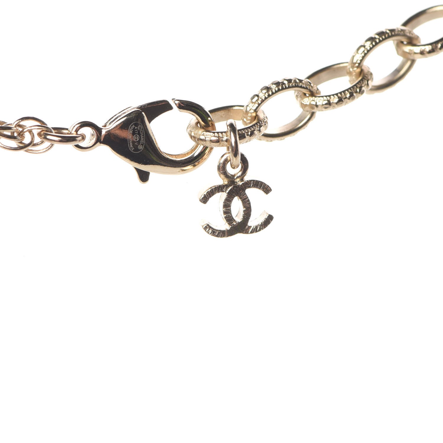 Chanel Pearl CC Medallion Necklace Gold 5 of 5