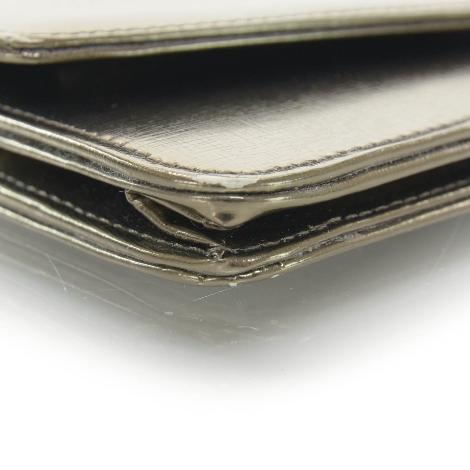 Chanel Metallic Calfskin Wallet On Chain WOC Metallic 5 of 9