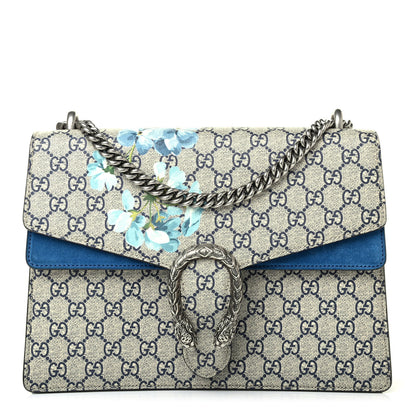Gucci GG Supreme Monogram Blooms Medium Dionysus Shoulder Bag Beige Navy Vintage Blue 1 of 4