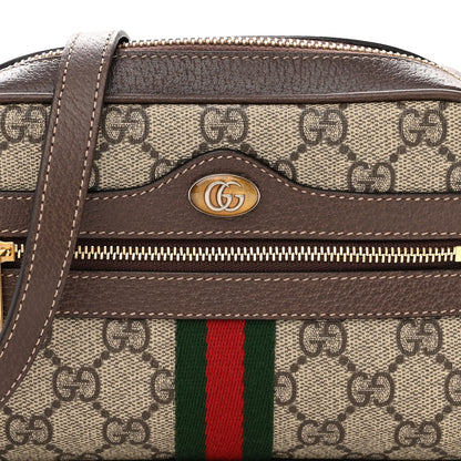 Gucci GG Supreme Monogram Web Mini Ophidia Shoulder Bag Brown 7 of 9
