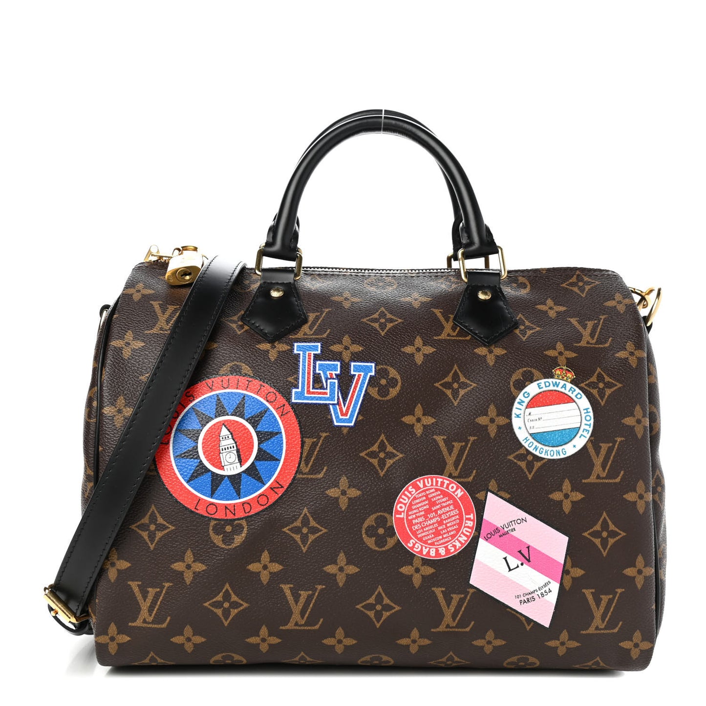 Monogram My World Tour Speedy Bandouliere 30 Black
