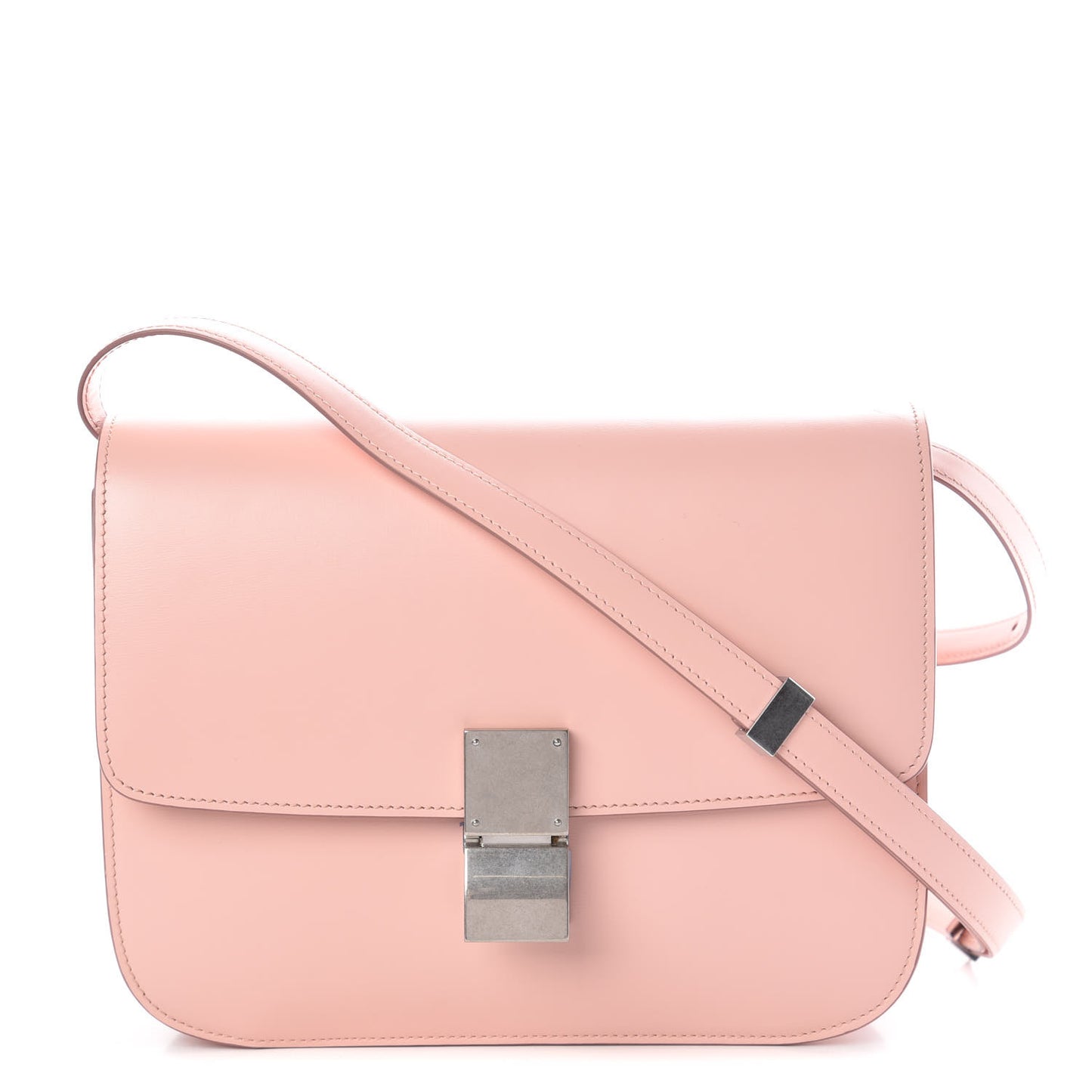 Box Calfskin Medium Classic Box Flap Bag Blush