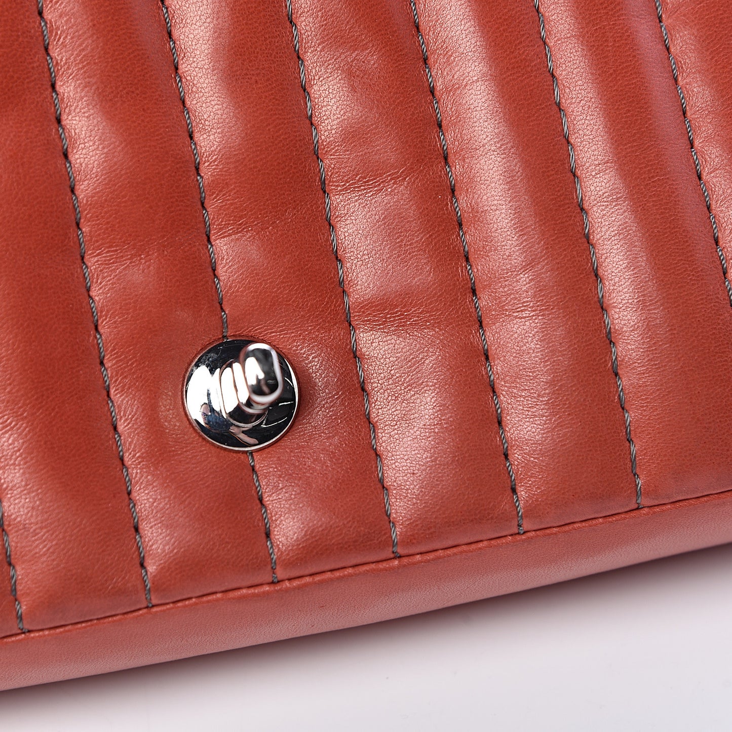 Lambskin Vertical Quilted East West Flap Red
