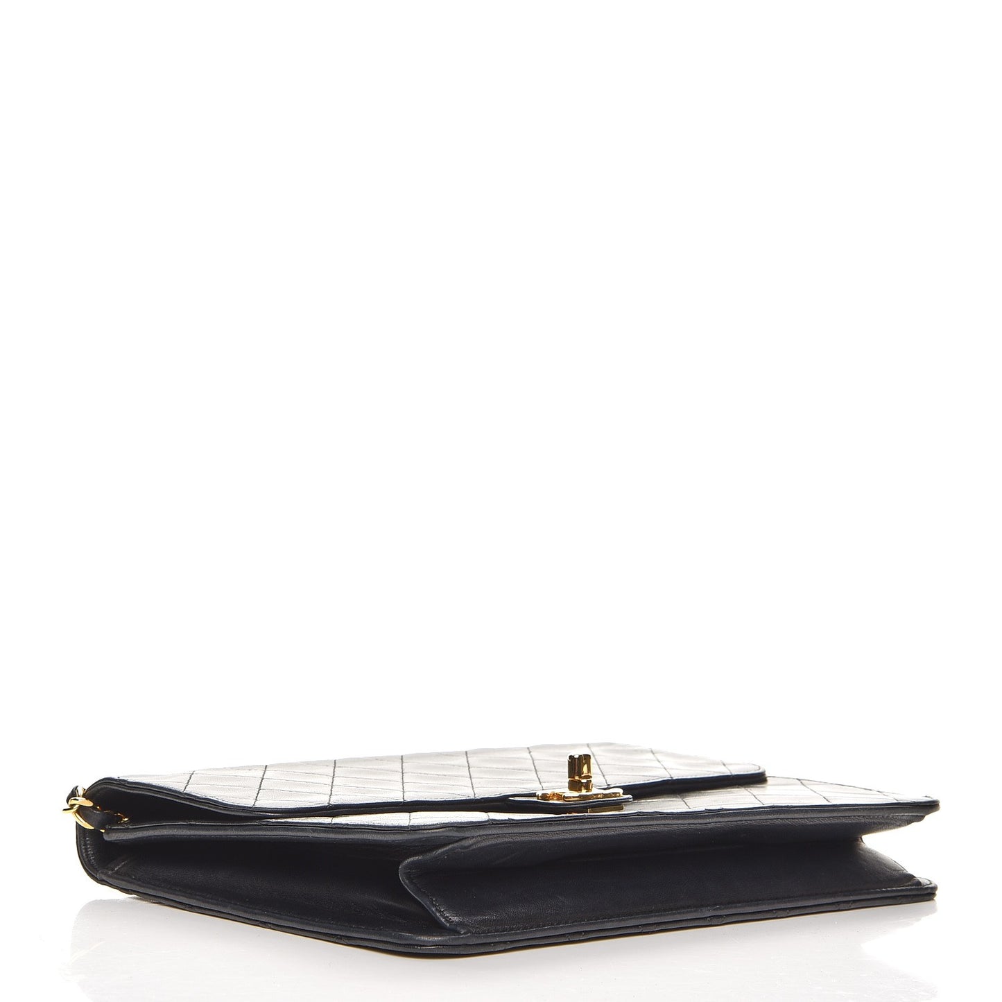 Lambskin Quilted Small Single Flap Black