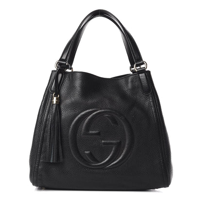 Gucci Pebbled Calfskin Medium Soho Shoulder Bag Black 1 of 12