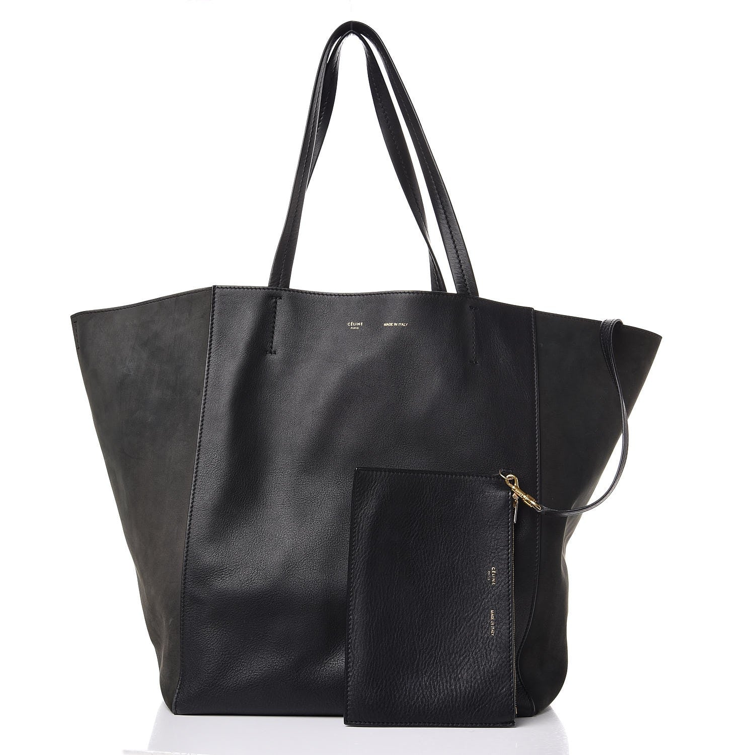 Celine Lambskin Horizontal Cabas Black 3 of 16