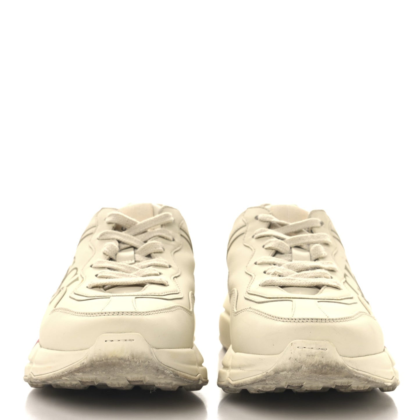 Calfskin Logo Womens Rhyton Sneakers 38 Ivory