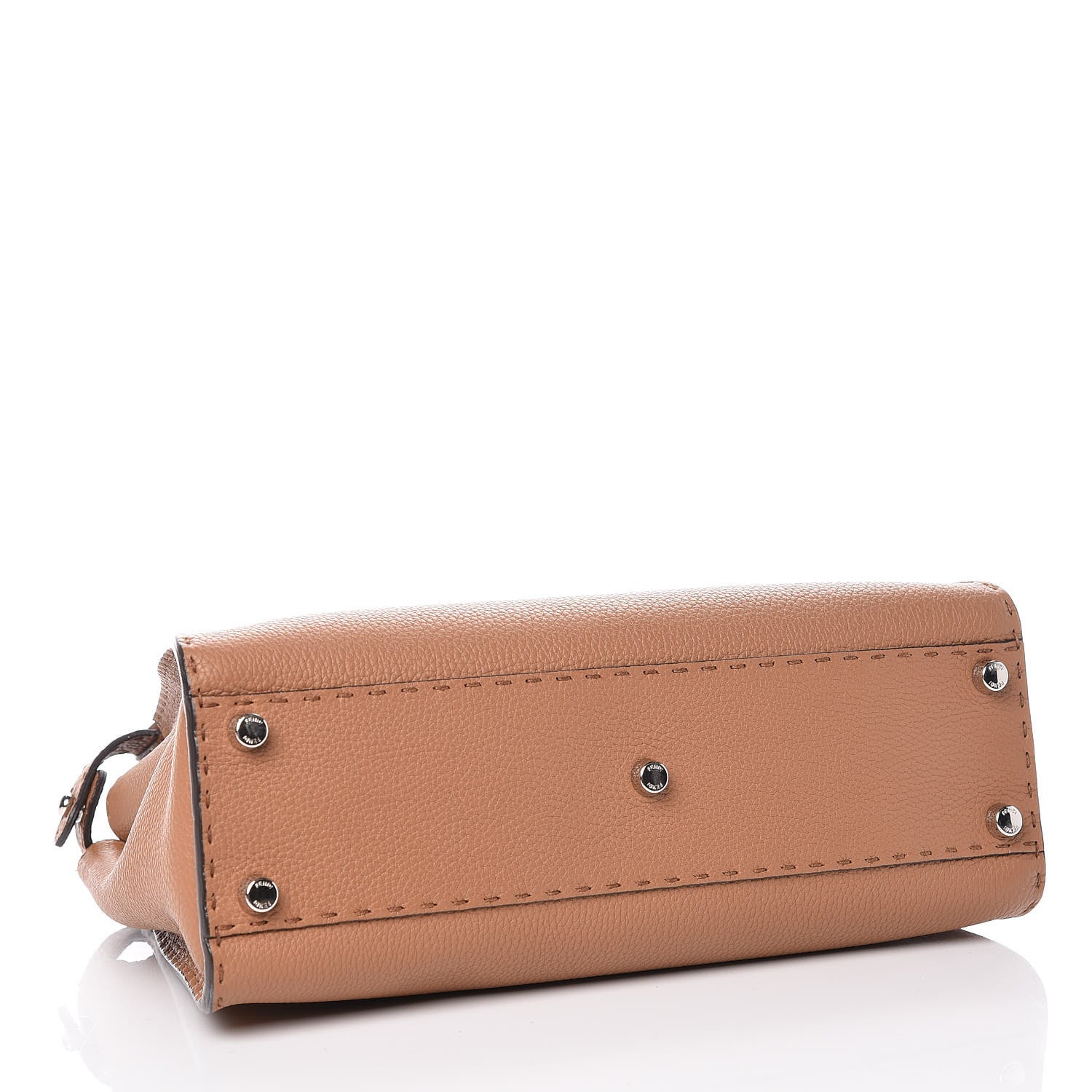 Fendi Cuoio Romano Selleria Bi-Color Medium Peekaboo Iconic Satchel Mou Deserto 5 of 12