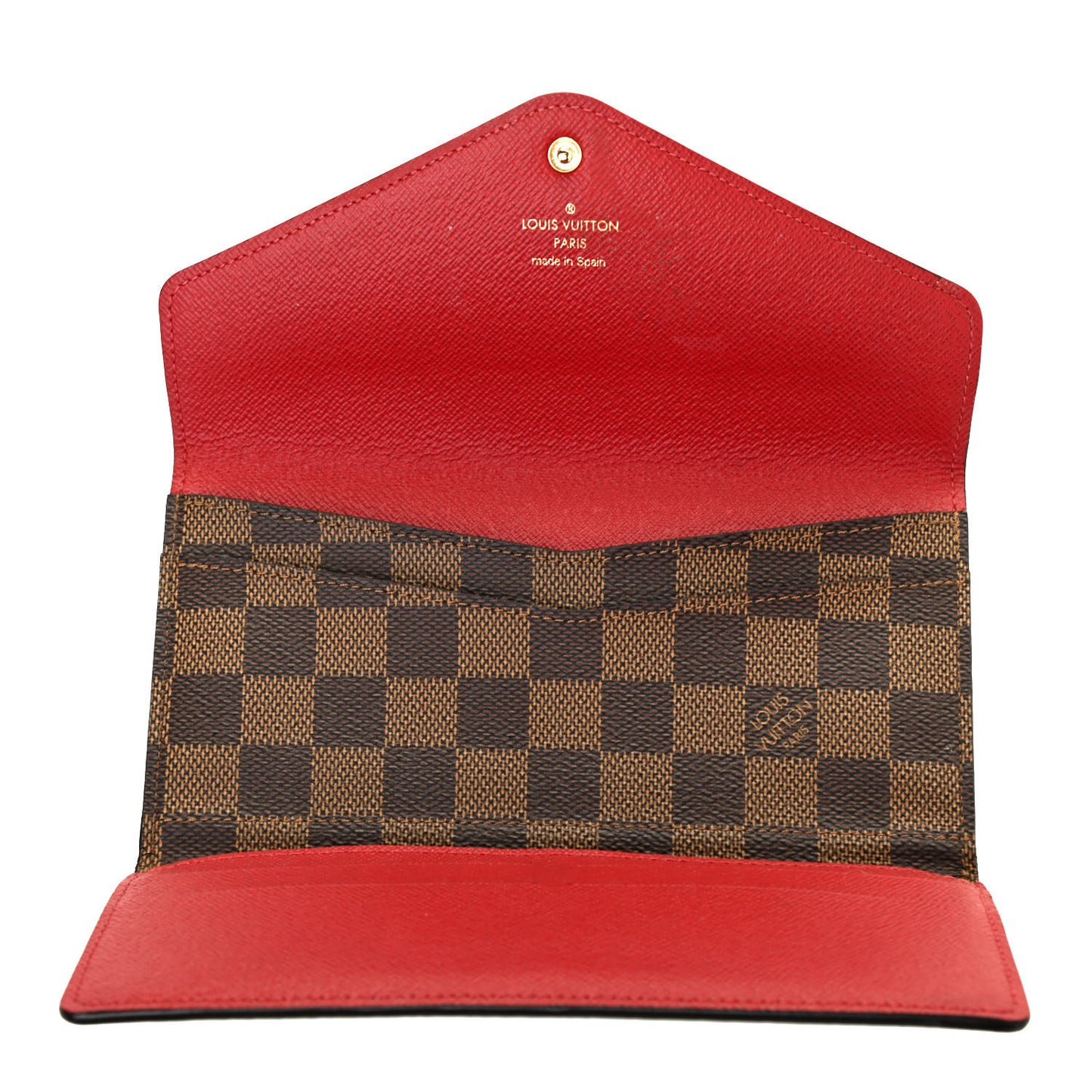 Damier Ebene Josephine Wallet Red