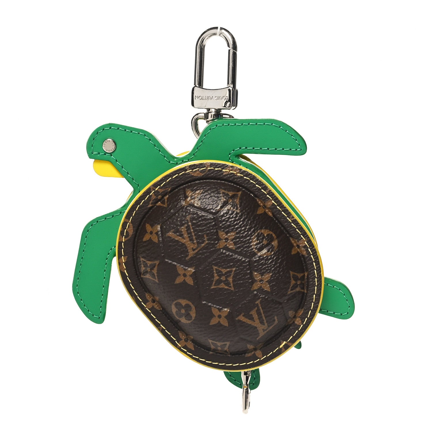 Louis Vuitton Monogram Calfskin LV Turtle Pouch Bag Charm Brown 1 of 4