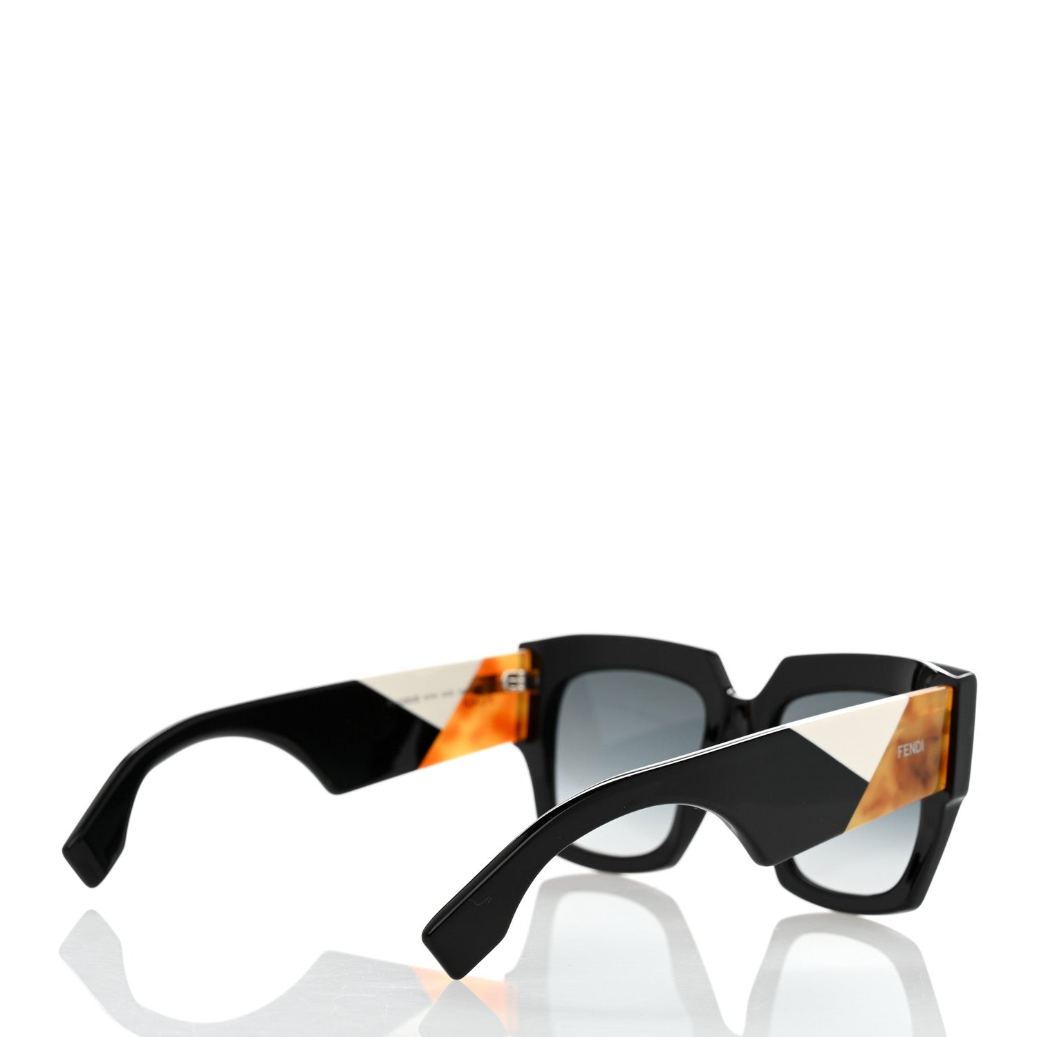 Fendi Facets Square Sunglasses FF 0263/S Black 4 of 7