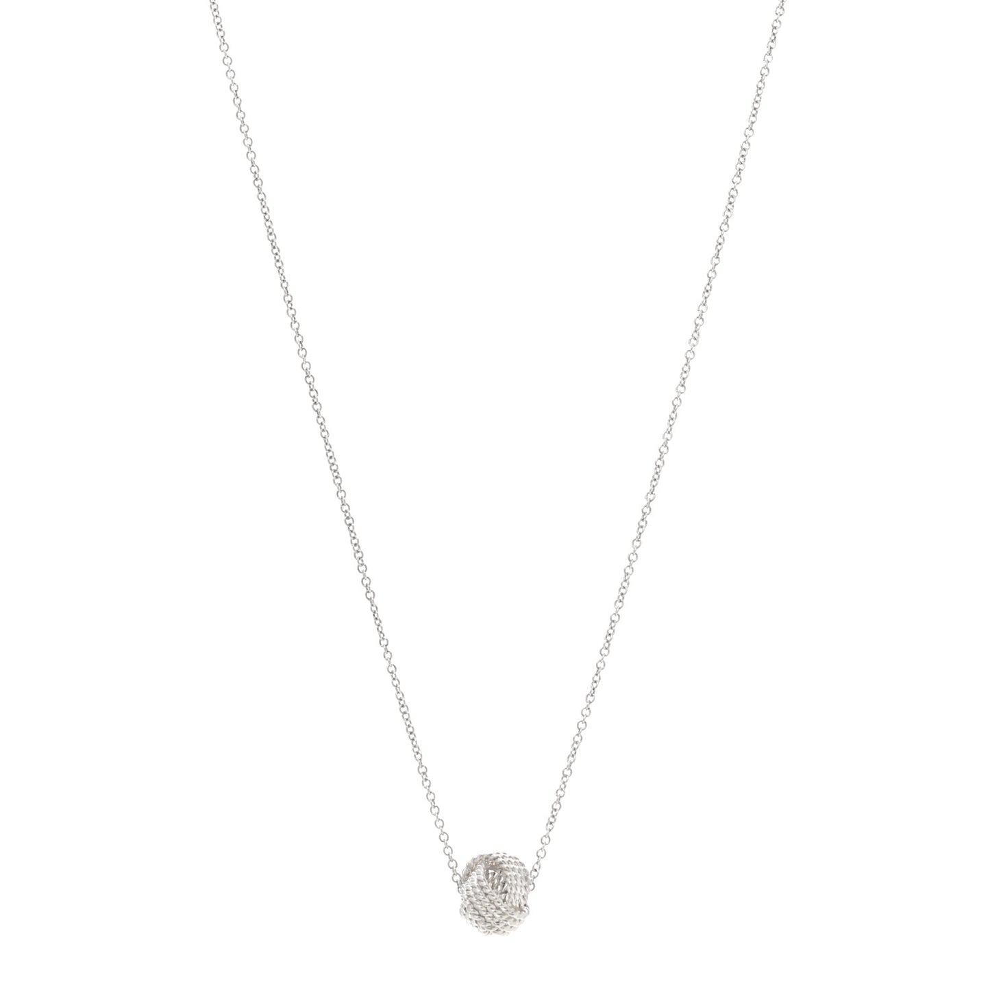 Sterling Silver Twist Knot Pendant Necklace