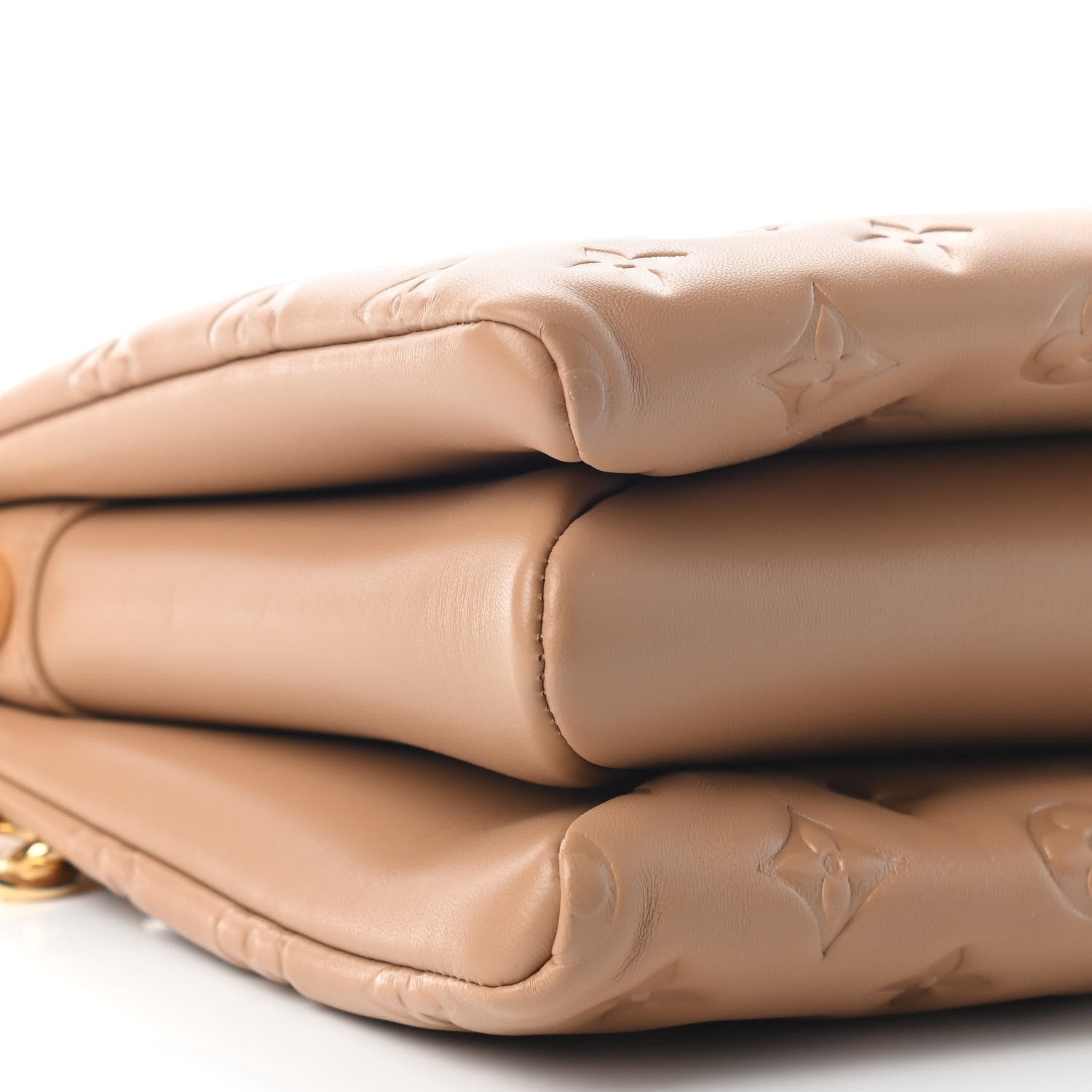 Louis Vuitton Lambskin Embossed Monogram Coussin PM Camel 7 of 8