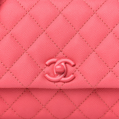 Chanel Caviar Quilted Incognito Extra Mini Coco Handle Flap Pink 10 of 10