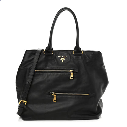 Prada Soft Calf Tote Black 1 of 11