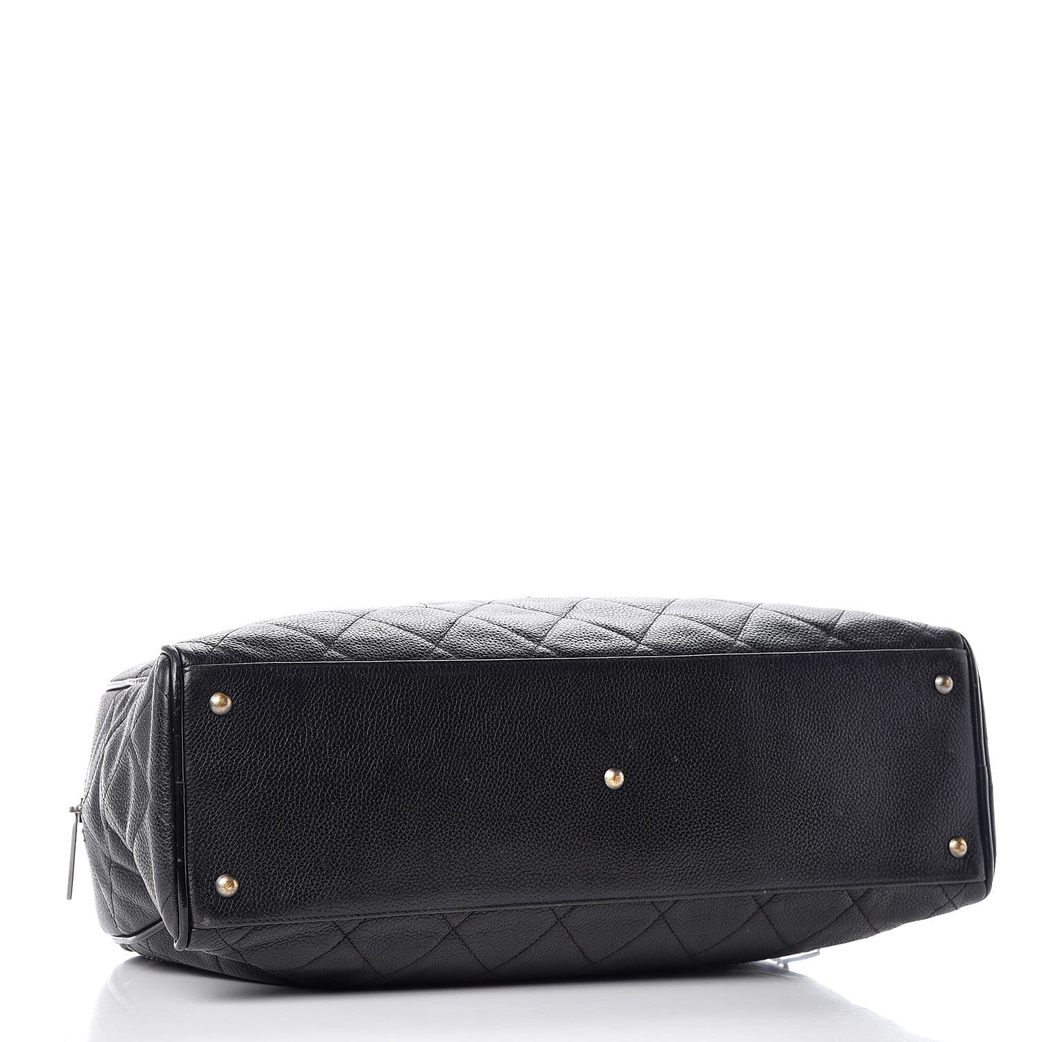 Chanel Caviar Patent Quilted Large Bowler Black 4 of 17