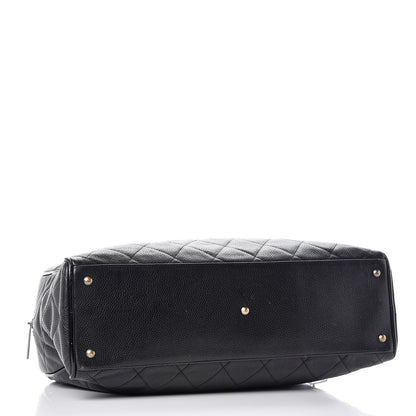 Chanel Caviar Patent Quilted Large Bowler Black 4 of 17