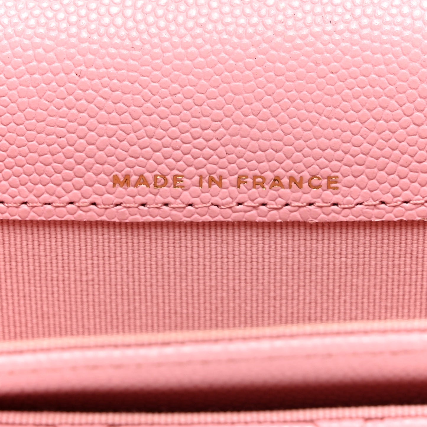 Caviar Quilted Flap Card Holder Wallet Light Pink