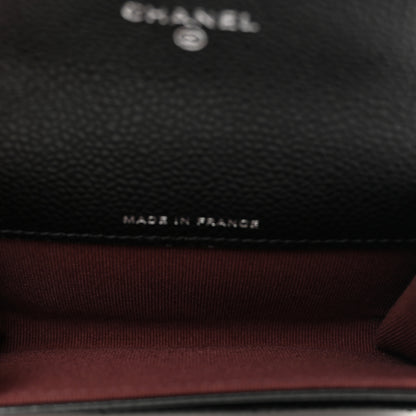 Chanel Caviar Quilted Flap Card Holder Wallet Black 5 of 9