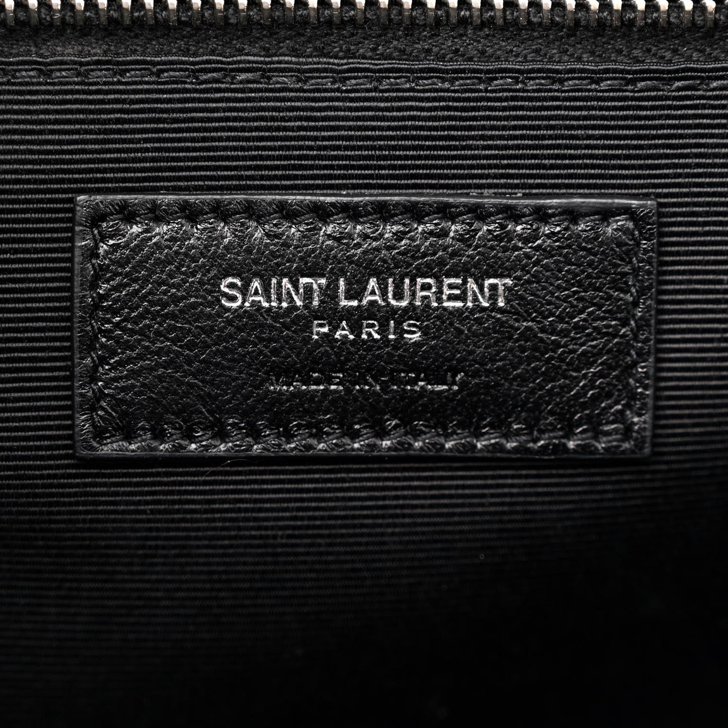 Grain De Poudre Textured Mixed Matelasse Large Triquilt Monogram Satchel Black