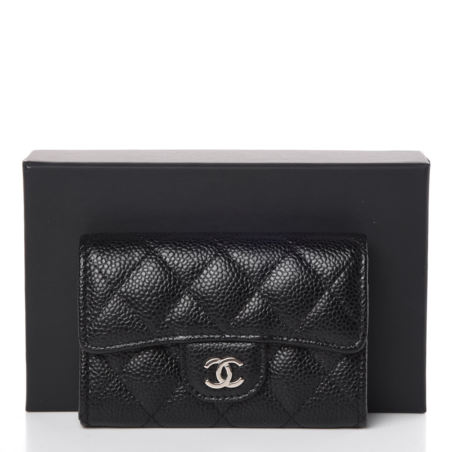 Chanel Caviar Quilted Flap Card Holder Black 9 of 9