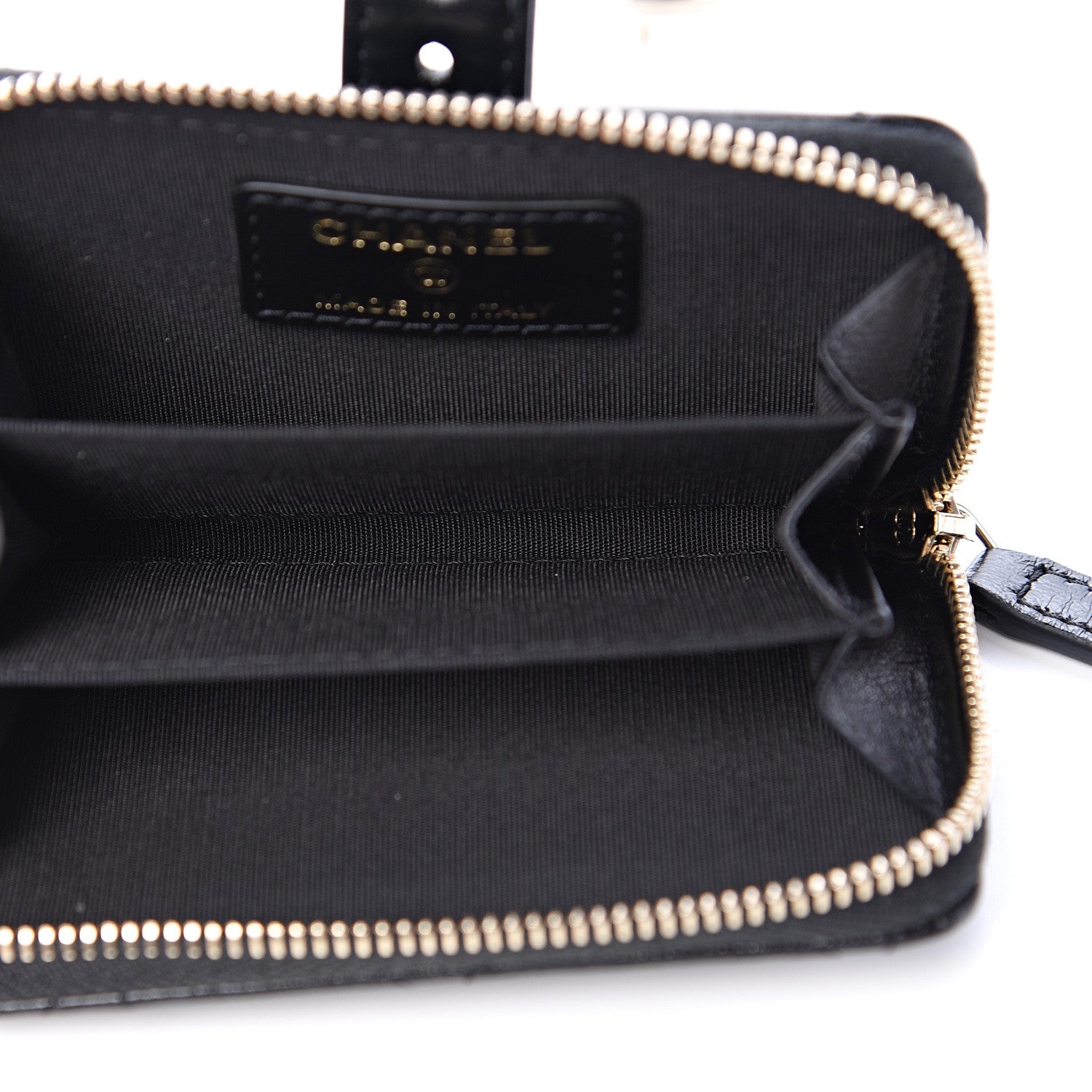 Chanel Shiny Lambskin Coin Purse Bracelet Black 4 of 7