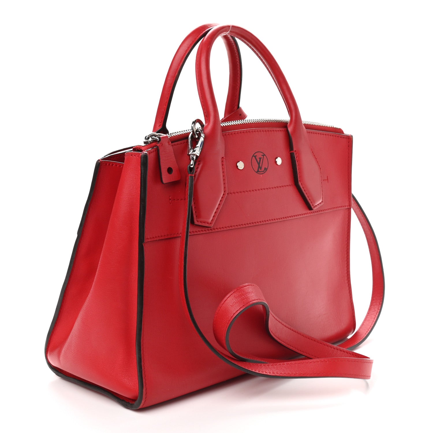 Louis Vuitton Calfskin City Steamer PM Rubis 3 of 8