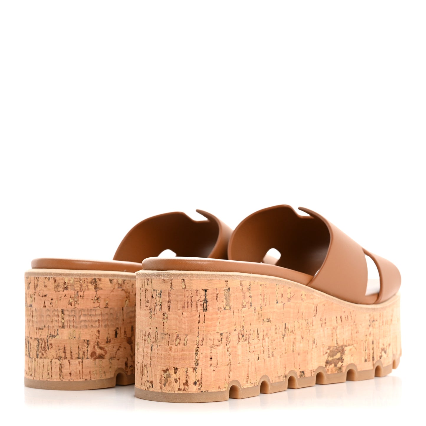 Calfskin Cork Eze 30 Sandals 37 Marron Glaise