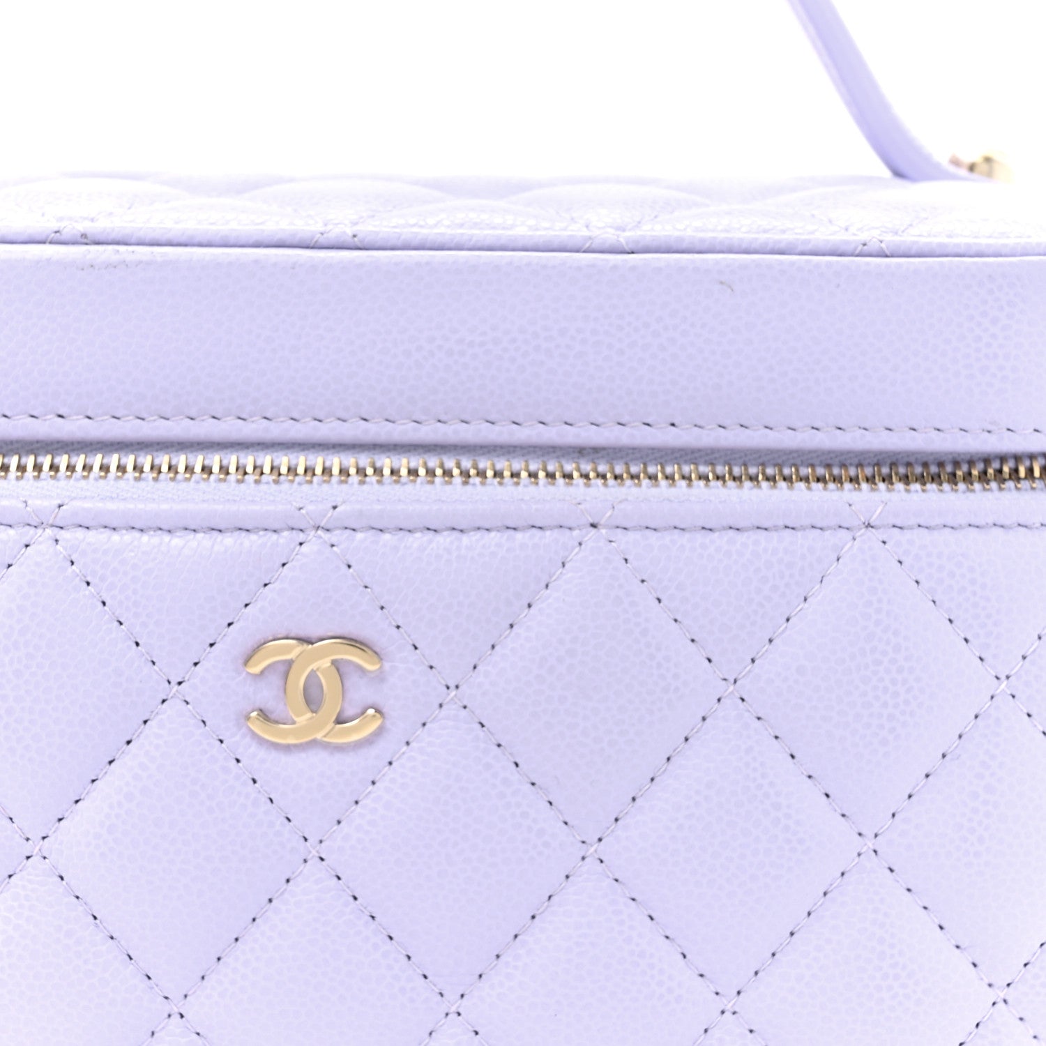 Chanel Caviar Quilted Large Vanity Pouch Light Purple 9 of 11