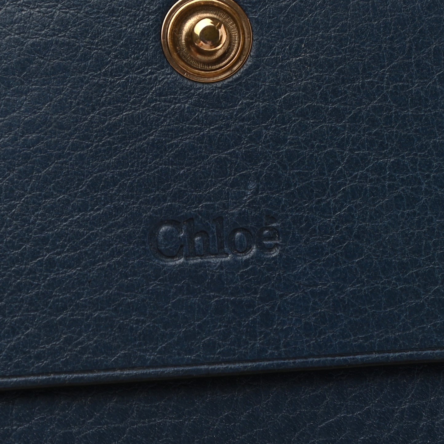 Calfskin Hudson Long Wallet Navy Blue
