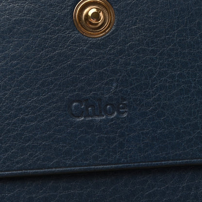 Chloe Calfskin Hudson Long Wallet Navy Blue 6 of 6