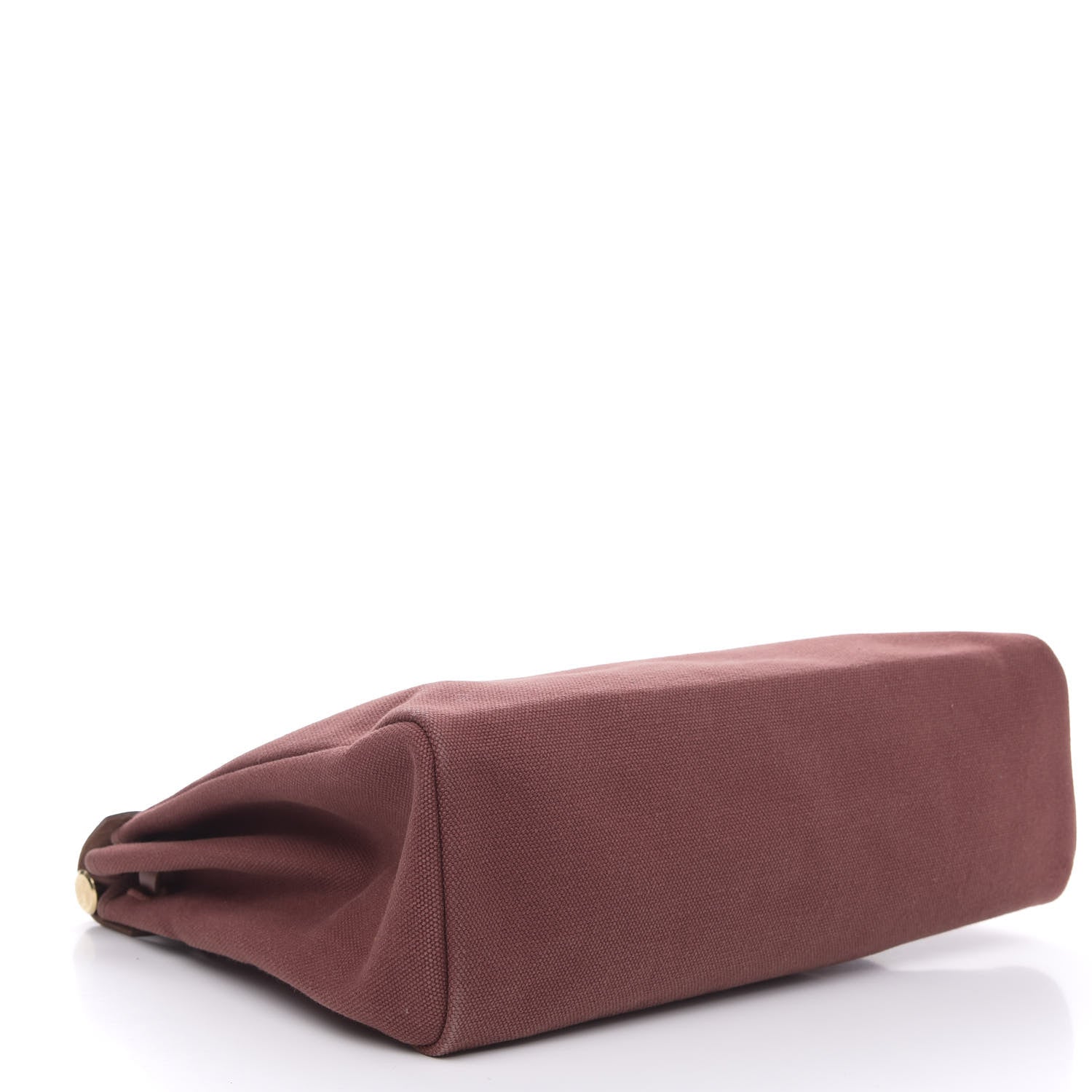 Hermes Toile Calfskin Herbag 39 GM Rouge H 4 of 13