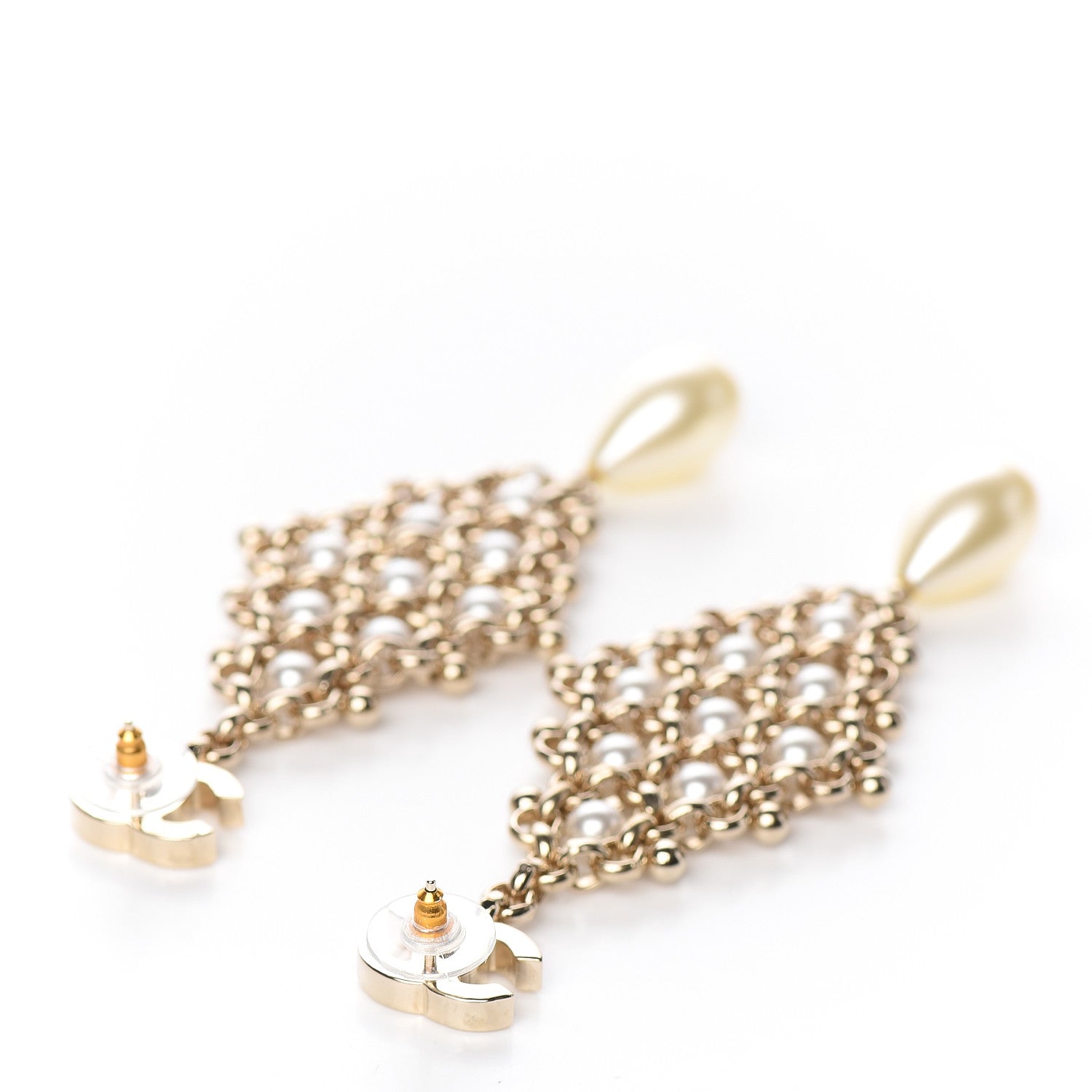 Chanel Pearl Monte-Carlo Nights Drop Earrings Gold 3 of 5
