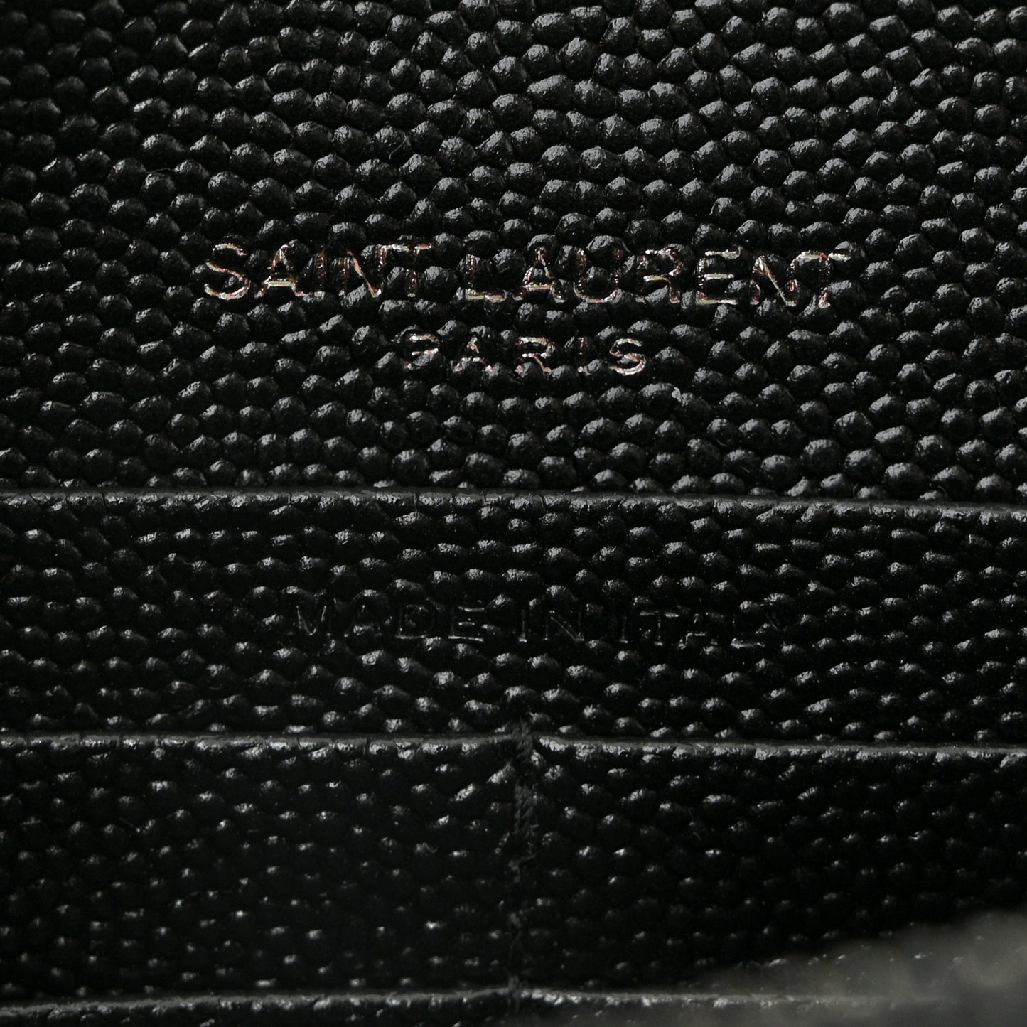 Grain De Poudre Matelasse Chevron Monogram Monochrome Envelope Chain Wallet Black