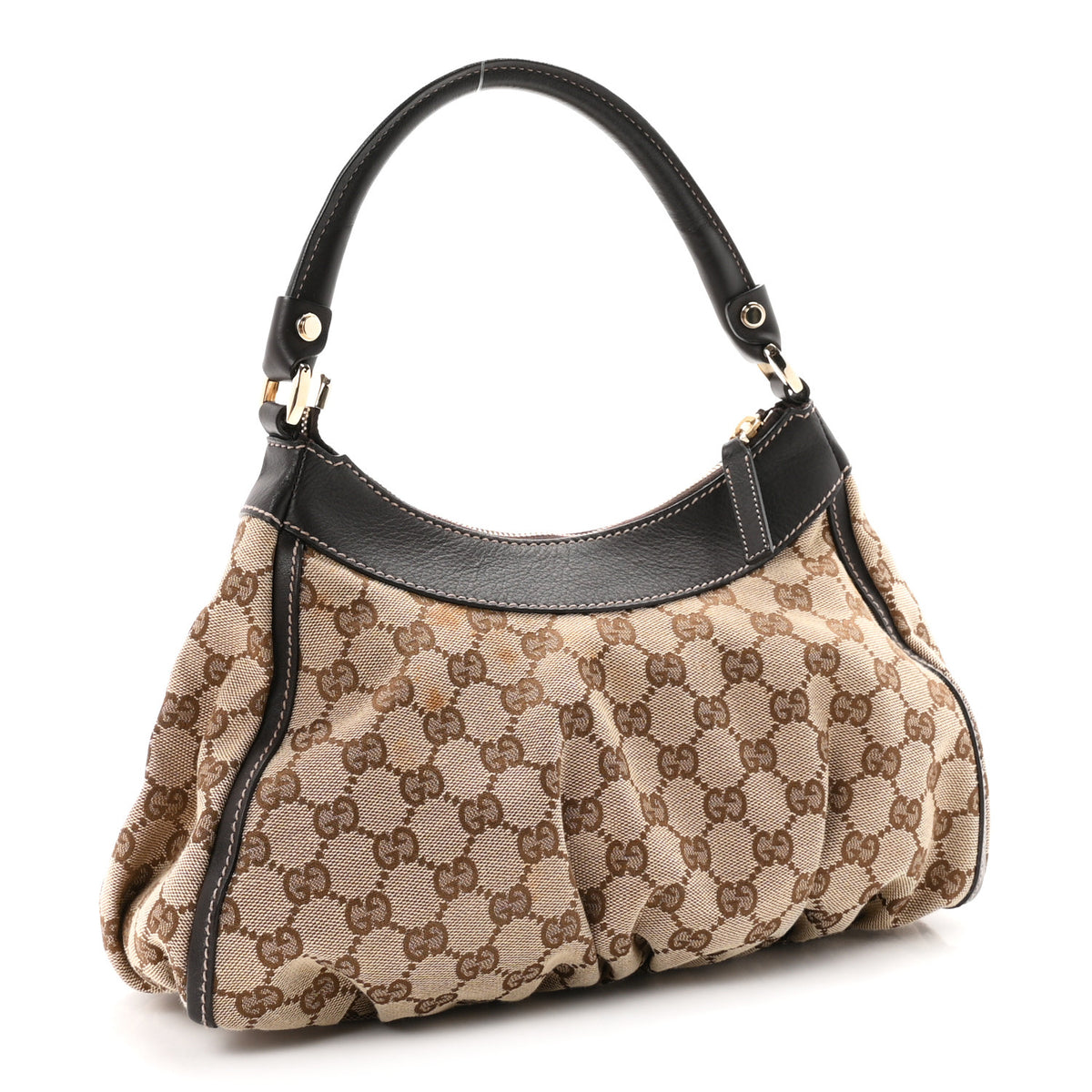 Gucci Monogram Medium D Gold Ring Hobo Dark Brown 3 of 11