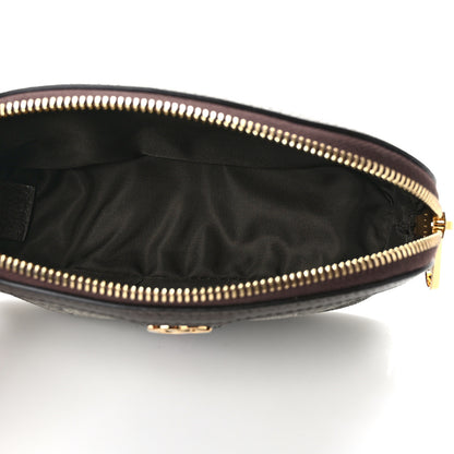 Gucci GG Supreme Monogram Textured Calfskin Web Medium Ophidia Cosmetic Case Beige Ebony New Acero 5 of 8