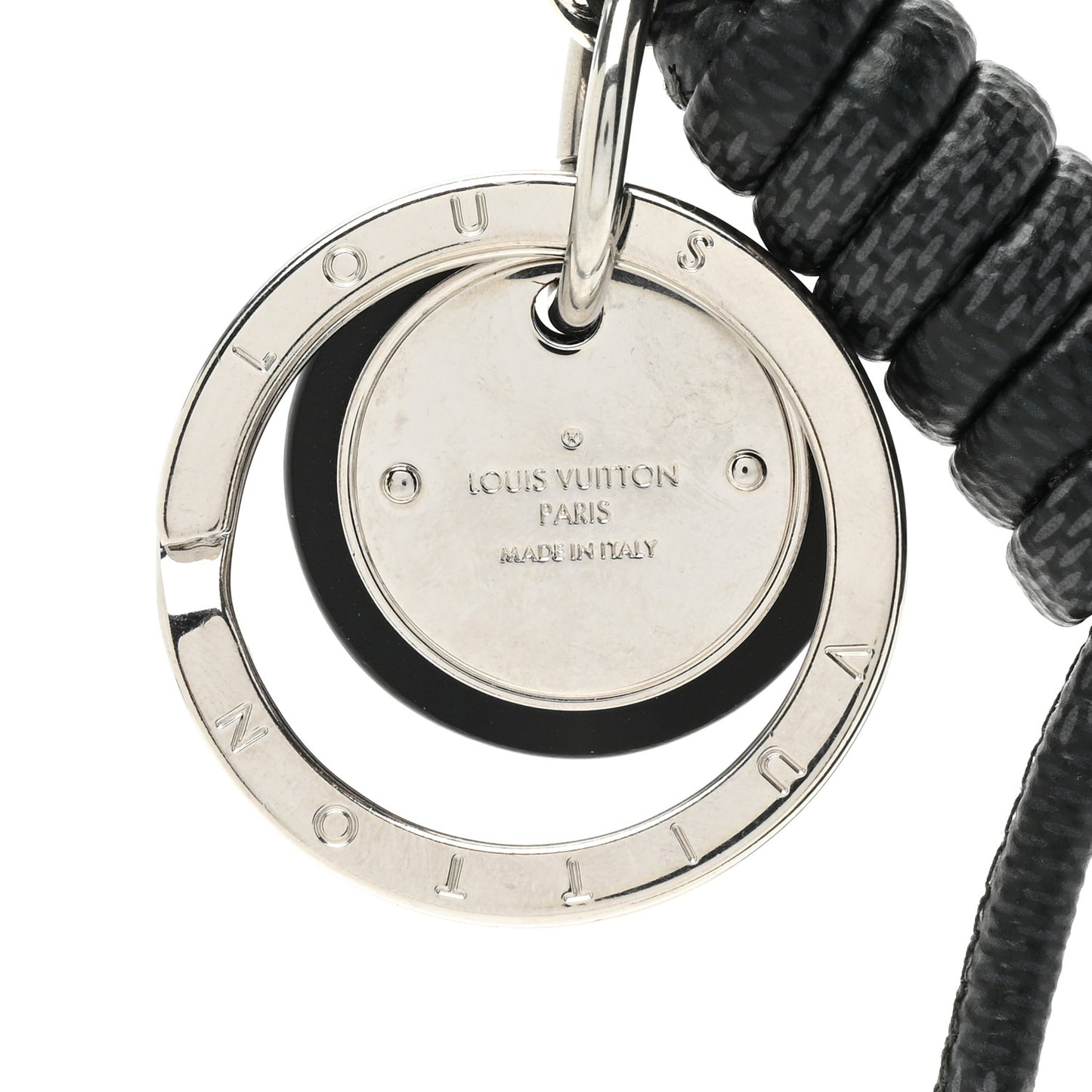 Palladium Damier Graphite Rope Bag Charm Key Holder
