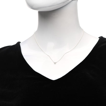 Tiffany Sterling Silver Diamond .05ct Elsa Peretti Diamonds by the Yard Pendant Necklace 2 of 7