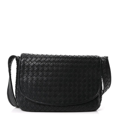 Bottega Veneta Nappa Intrecciato Medium Veneto Messenger Bag Black 1 of 10