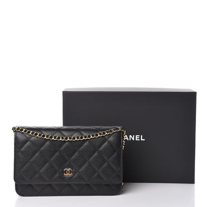 Chanel Caviar Quilted Wallet On Chain WOC Black 11 of 11