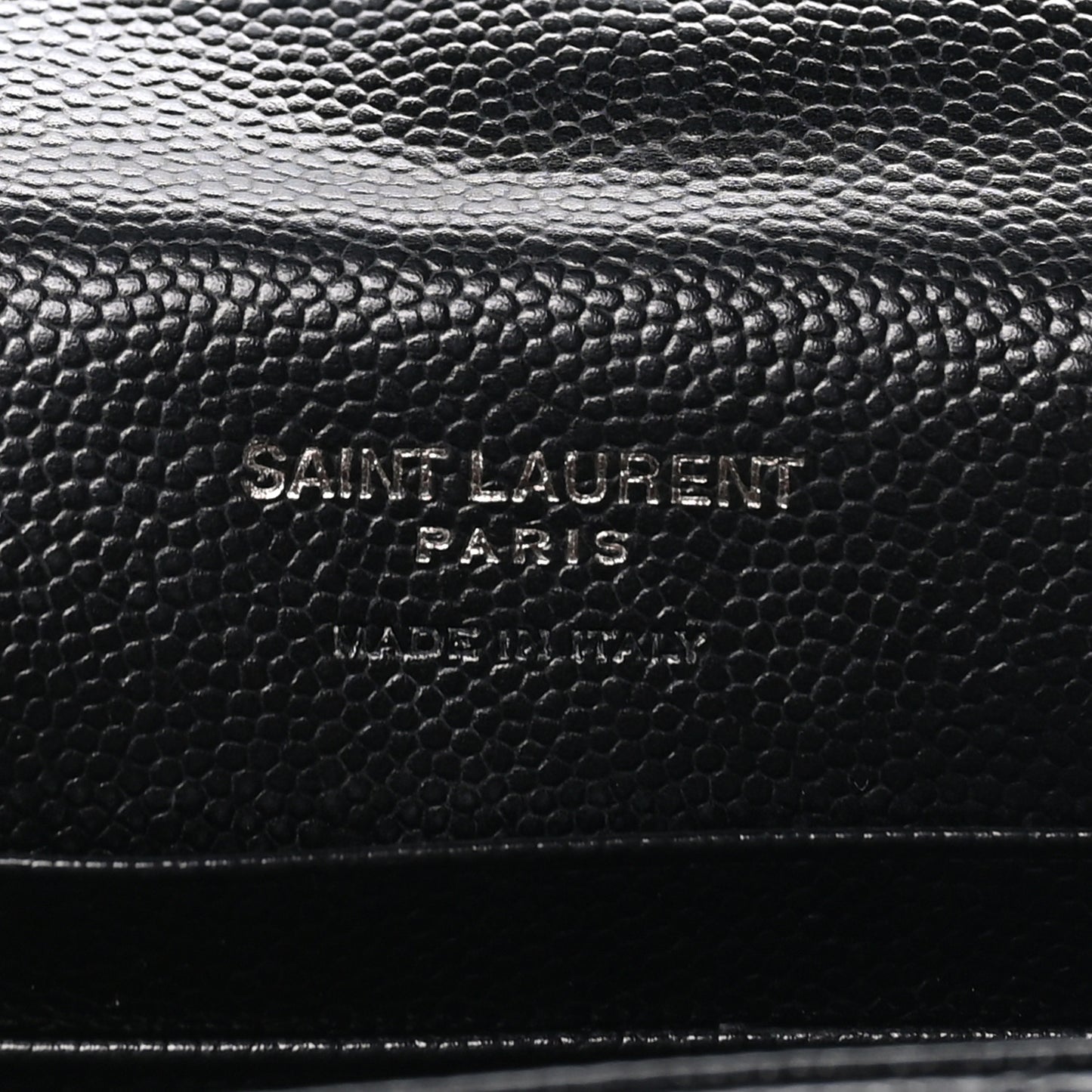 Grain De Poudre Matelasse Chevron Small Monochrome Monogram Envelope Wallet Black